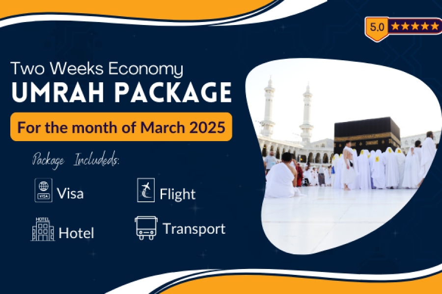 Two Weeks Economy Umrah Package for the month of March