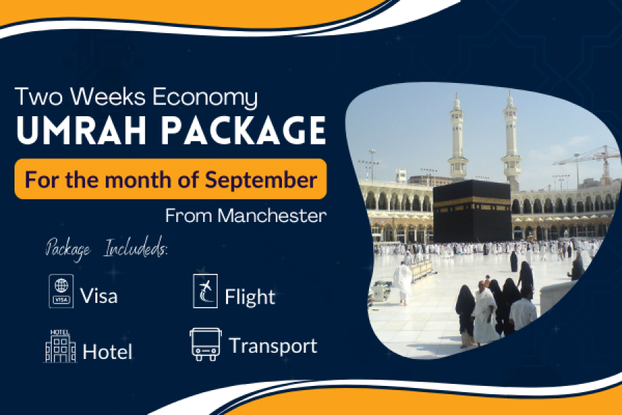 2 Weeks Economy Umrah Package of September 2024 From Manchester