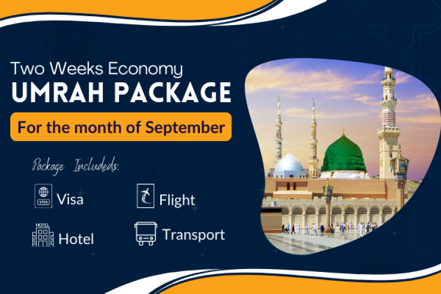 2 Weeks Economy Umrah Package of September 2024 From London