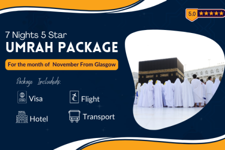 7 Nights 5 Star November Umrah Packages From Glasgow