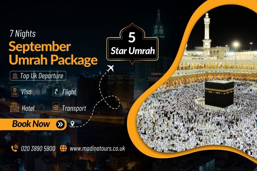 7 Nights 5-Star Umrah Package for September 2025