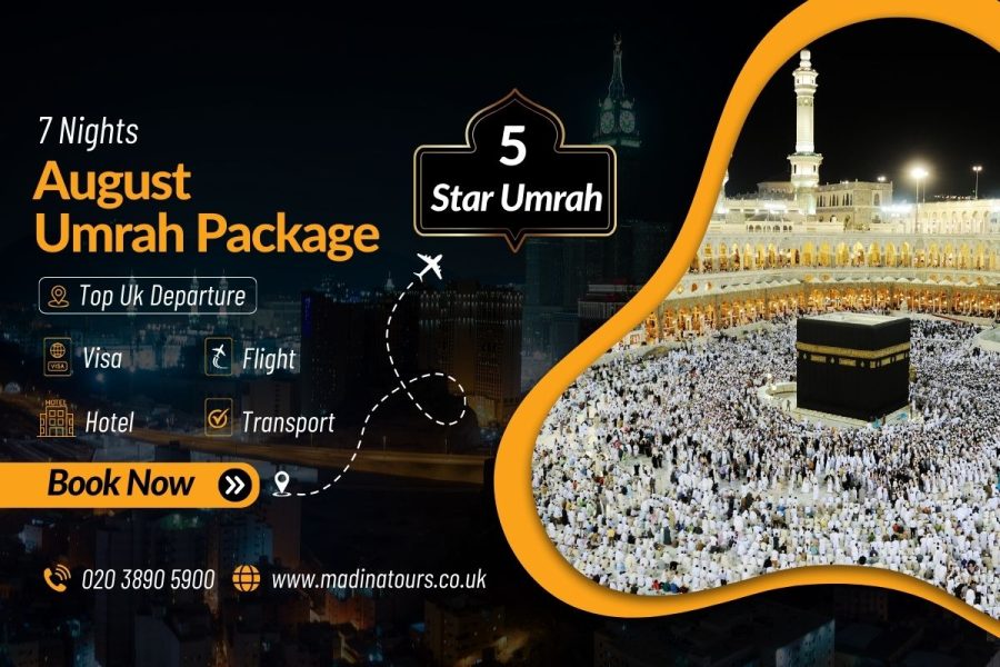 7 Nights 5-Star Umrah Package for August 2025