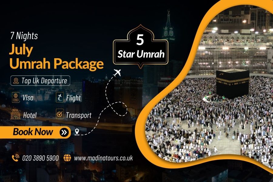 7 Nights 5-Star Umrah Package for July 2025