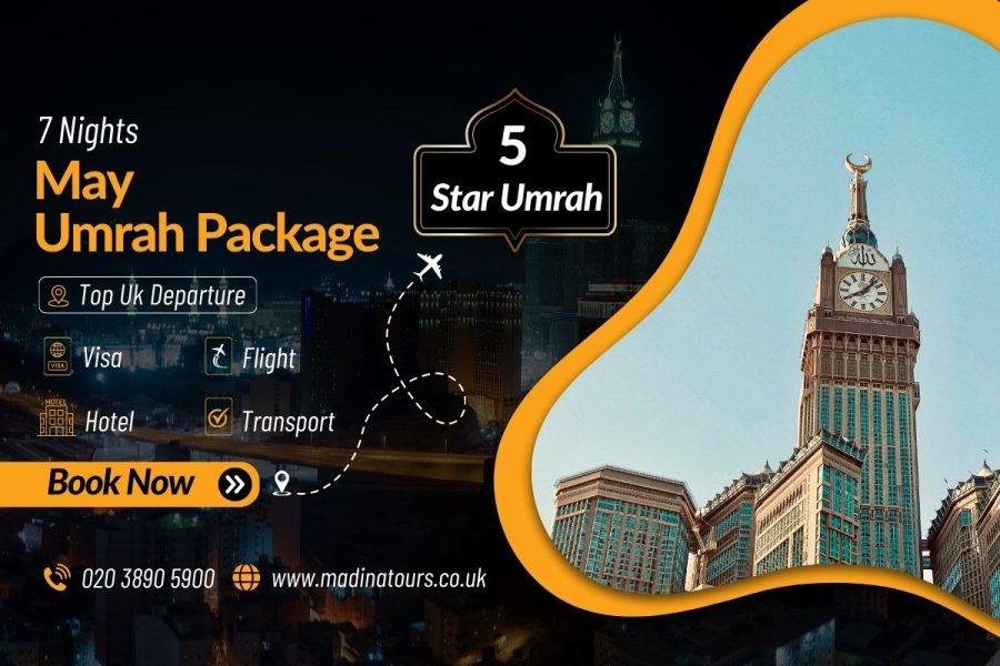 7 Nights 5-Star Umrah Package for May 2025