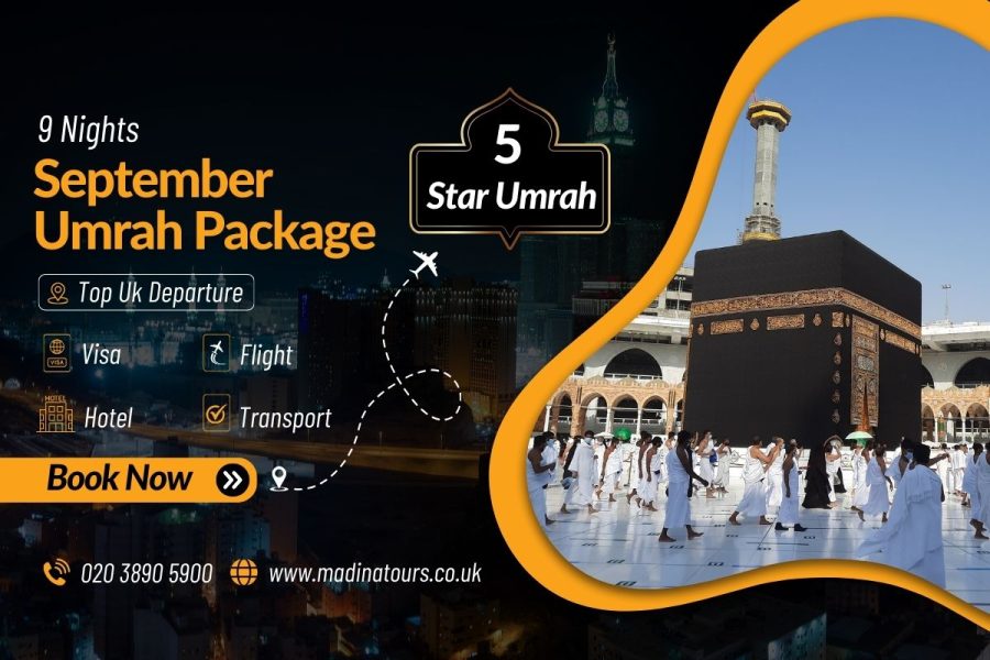 9 Nights 5-Star Umrah Package for September 2025