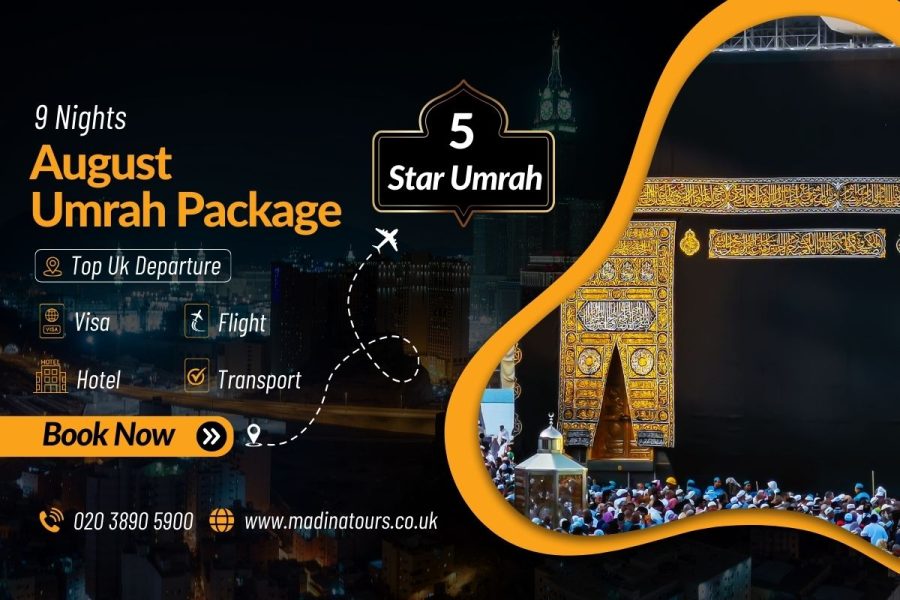 9 Nights 5-Star Umrah Package for August 2025