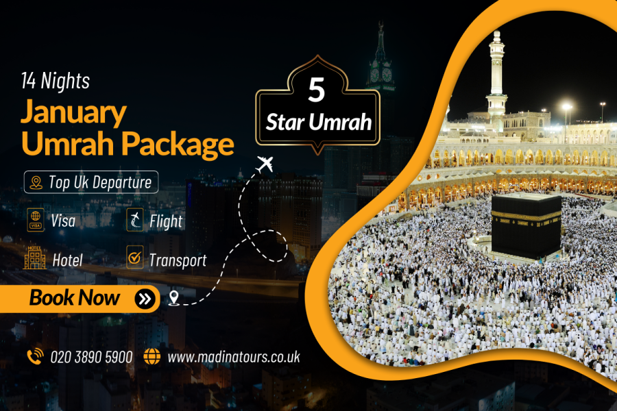 14 Nights 5 Star Umrah Packages January 2025