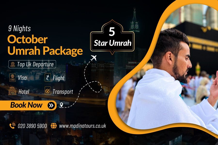 9 Nights 5-Star Umrah Package for October 2025