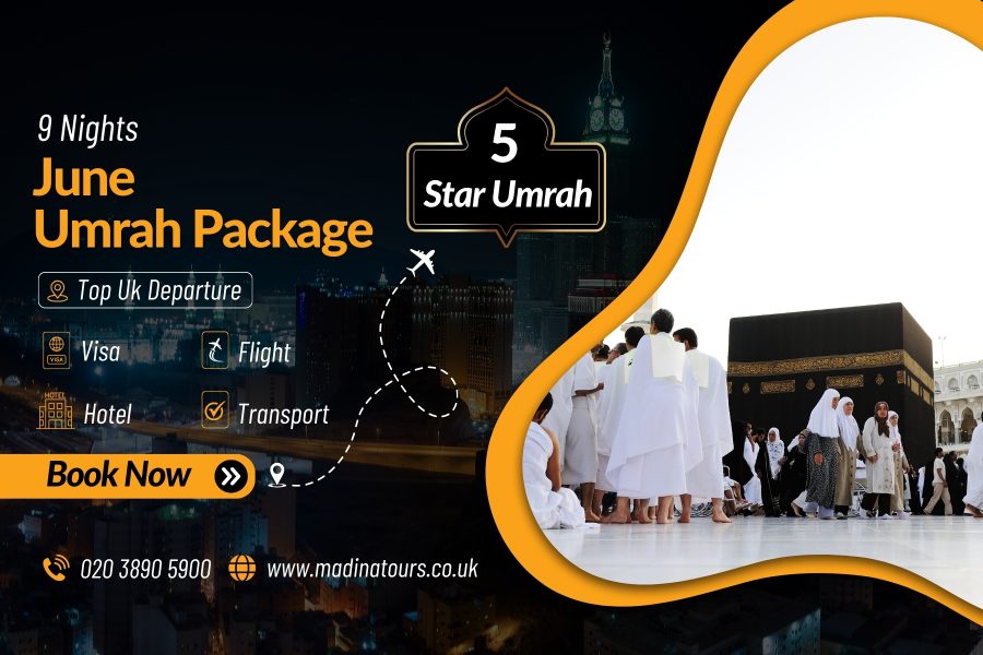 9 Nights 5-Star Umrah Package for June 2025