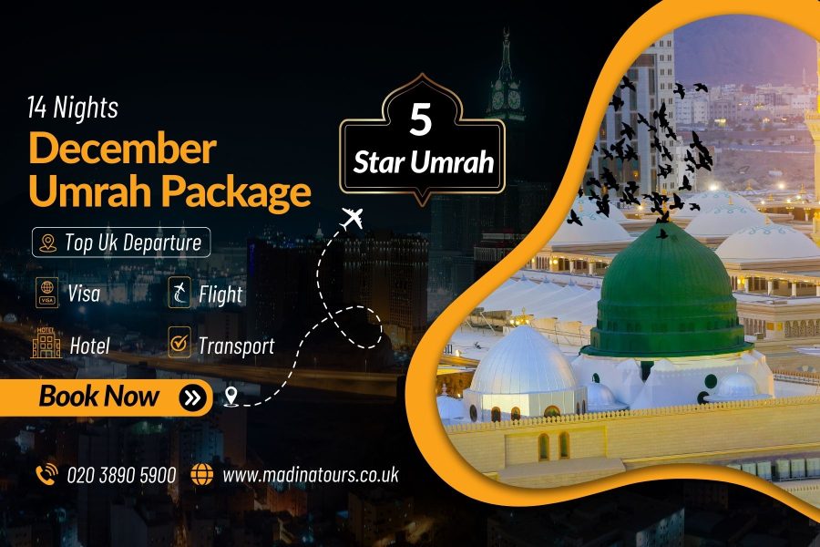 14 Nights 5-Star Umrah Package for December 2025