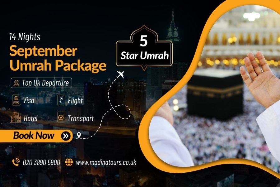 14 Nights 5-Star Umrah Package for September 2025