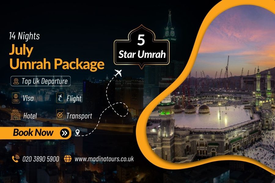 14 Nights 5-Star Umrah Package for July 2025