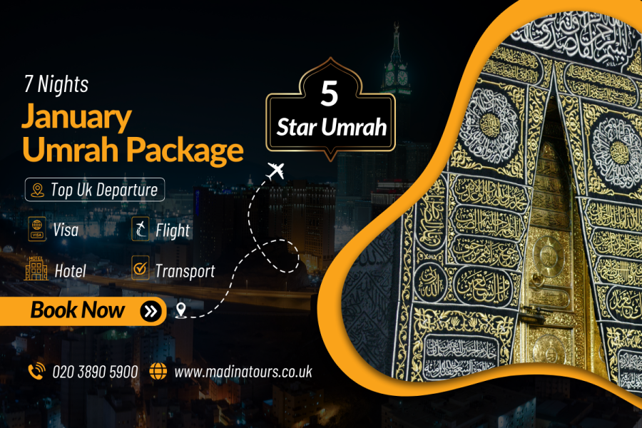 7 Nights 5 Star Umrah Packages January 2025