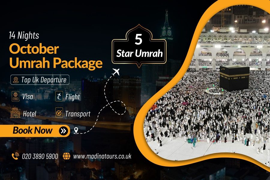 14 Nights 5-Star Umrah Package for October 2025