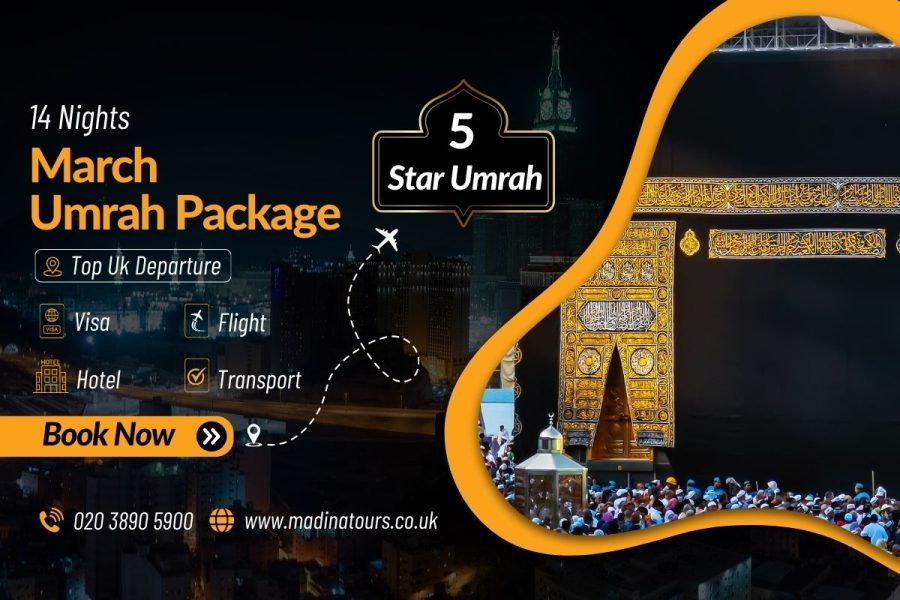 14 Nights 5 Star Umrah Package March 2025