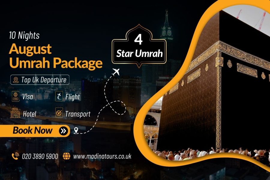 10 Nights 4-Star Umrah Package for August 2025