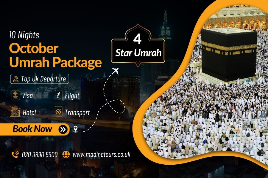 10 Nights 4-Star Umrah Package for October 2025