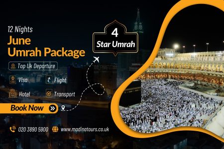 12 Nights 4-Star Umrah Package for June 2025