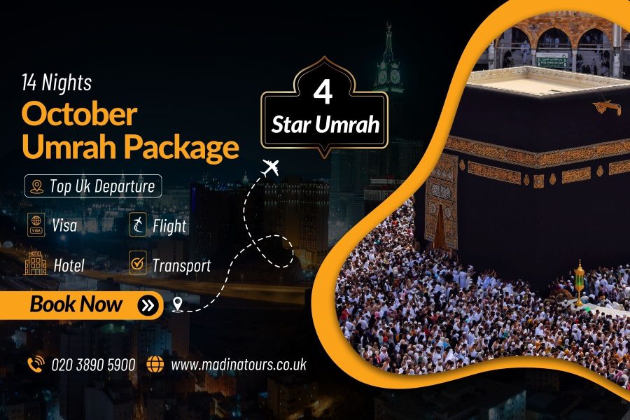 14 Nights 4-Star Umrah Package for October 2025