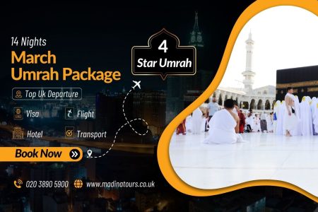 14 Nights 4 Star Umrah Package March 2025