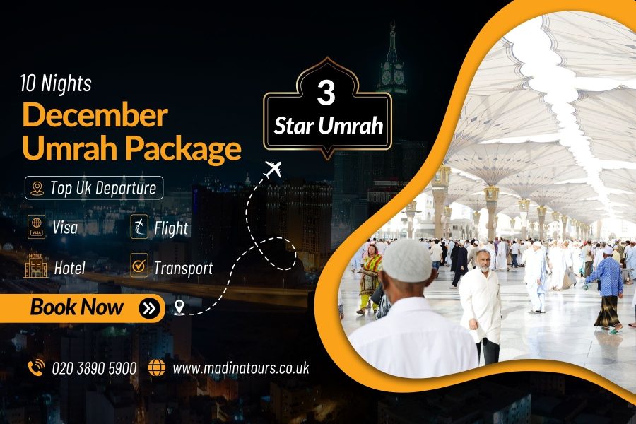 10 Nights 3-Star Umrah Package for December 2025