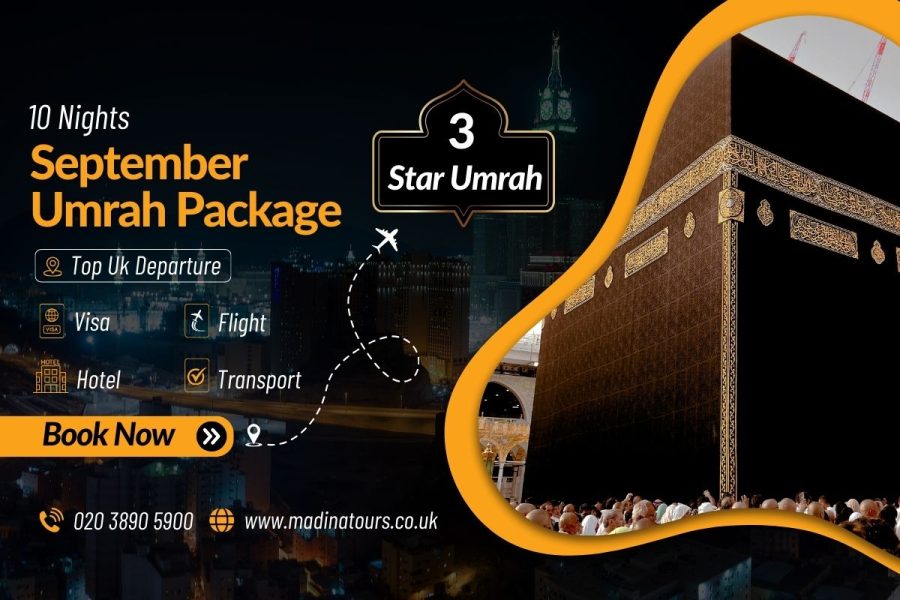 10 Nights 3-Star Umrah Package for September 2025