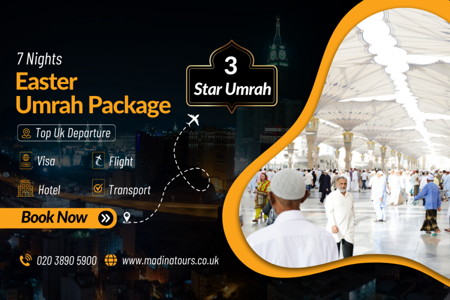 7 Nights 3 Star Umrah Package Easter 2025