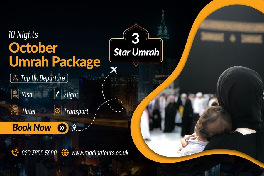 10 Nights 3-Star Umrah Package for October 2025