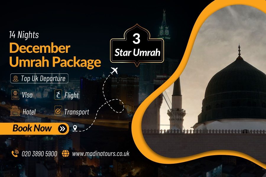 14 Nights 3-Star Umrah Package for December 2025