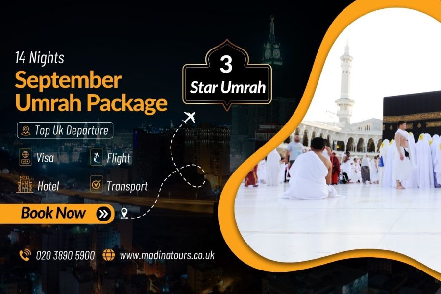 14 Nights 3-Star Umrah Package for September 2025