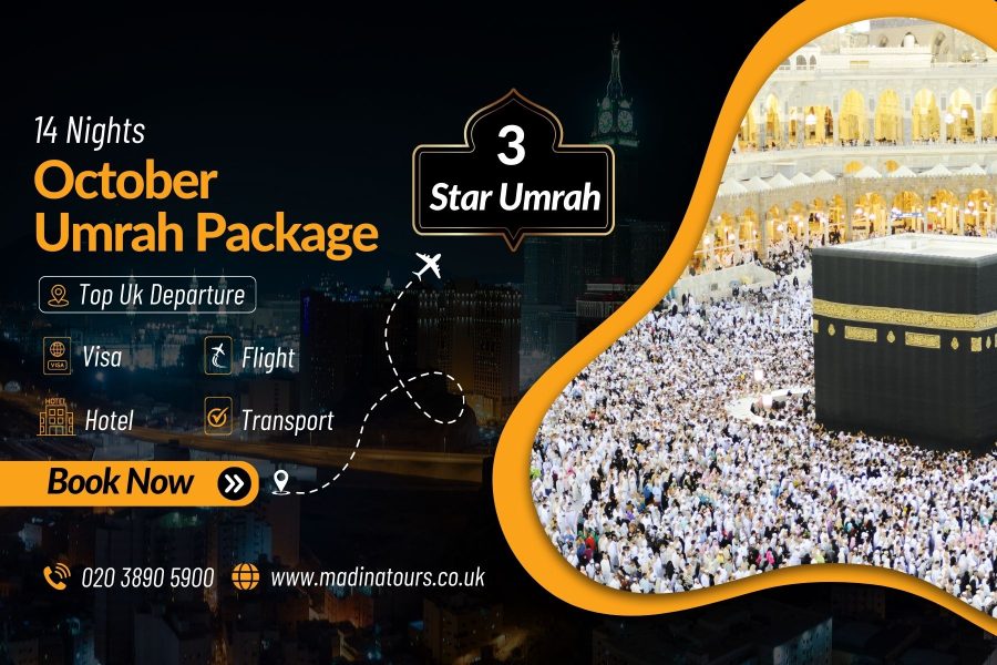 14 Nights 3-Star Umrah Package for October 2025