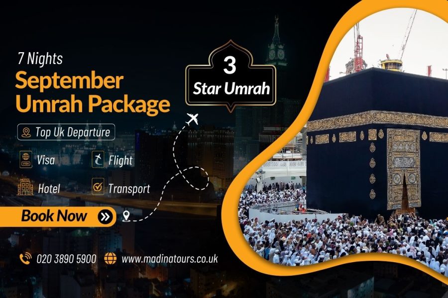 7 Nights 3-Star Umrah Package for September 2025