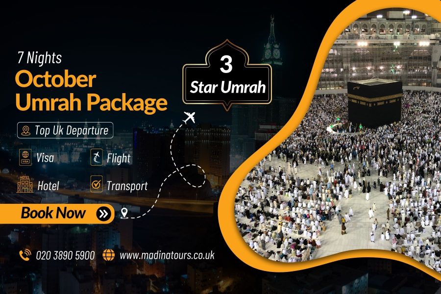 7 Nights 3-Star Umrah Package for October 2025