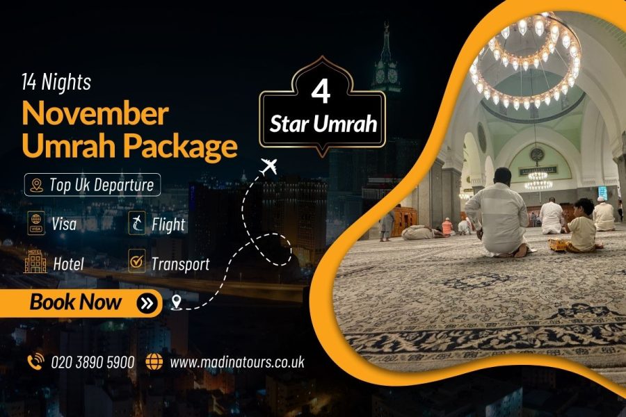 14 Nights 4-Star Umrah Package for November 2025