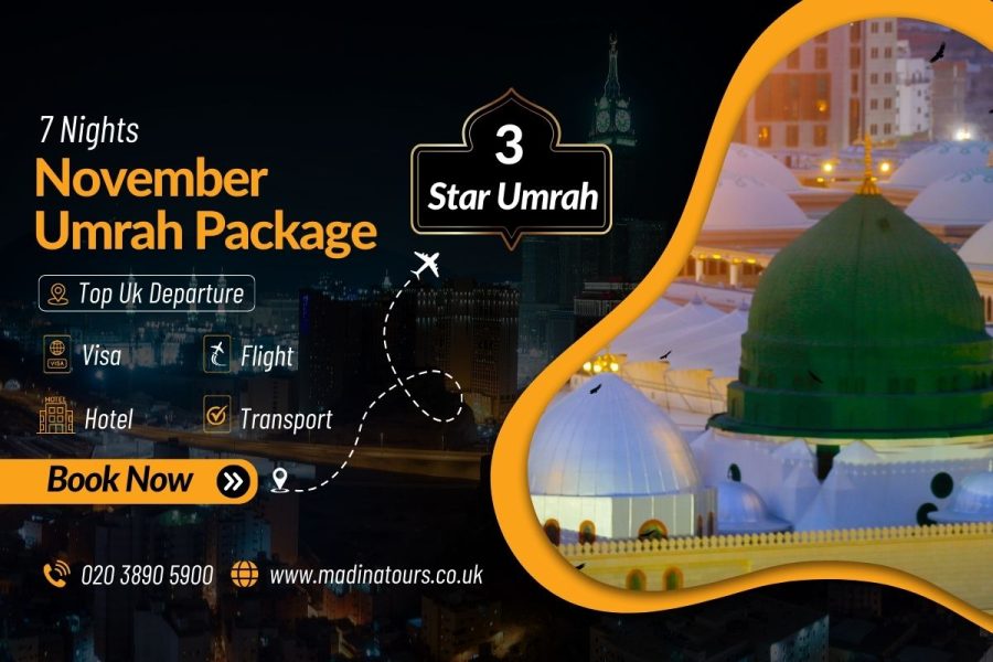 7 Nights 3 Star Umrah Package For November 2025