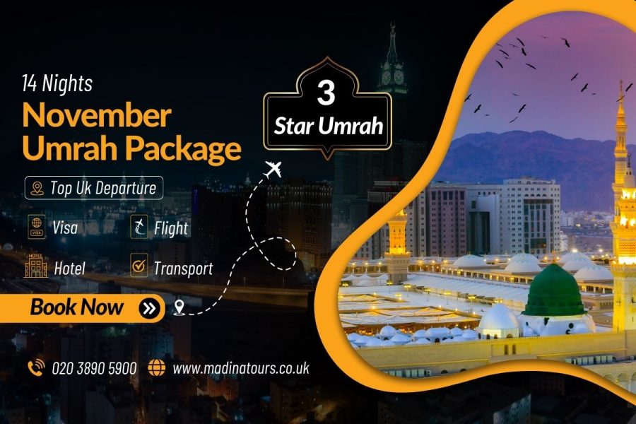 14 Nights 3 Star Umrah Package For November 2025