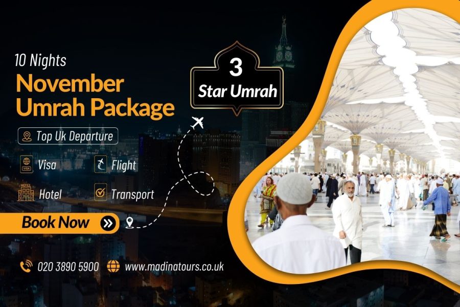 10 Nights 3 Star Umrah Package For November 2025